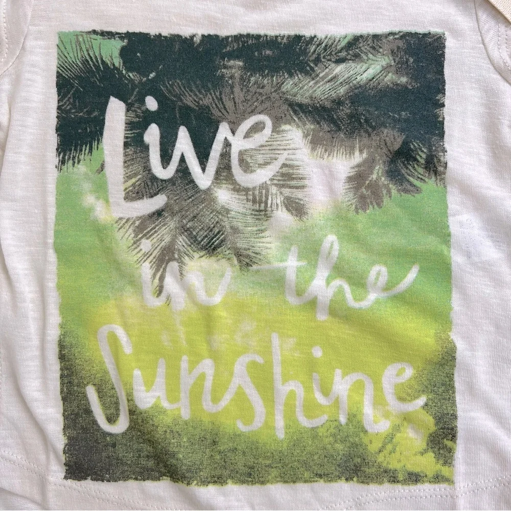 Joyfolie | Live In The Sunshine Graphic Cap Sleeve High Lo Tee | 2 -3